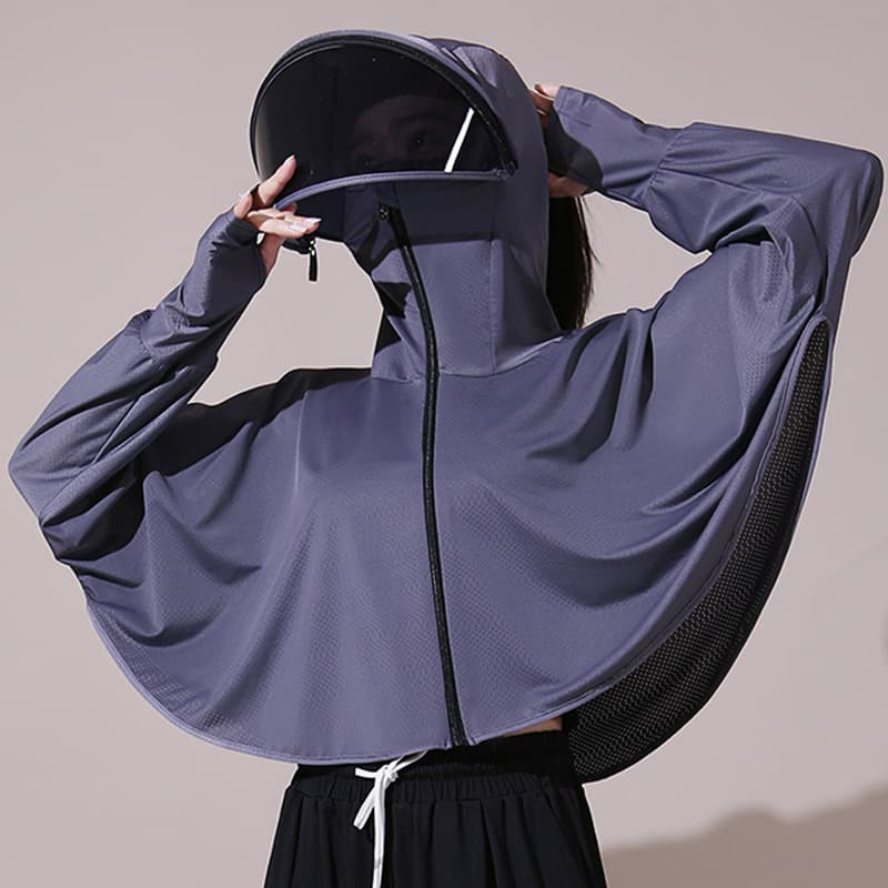Sun Protection Outdoor Hoodie With Face Mask thumbnail 2