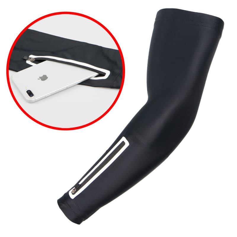Sport Arm Sleeves With Pocket For Men And Women thumbnail 3