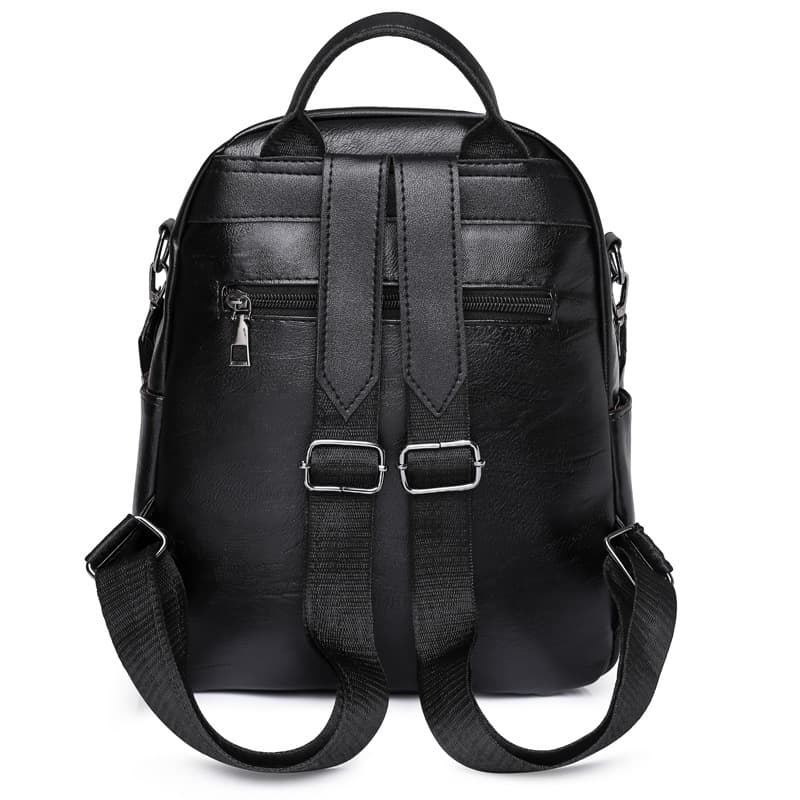 Pu Leather Black Backpack thumbnail 6