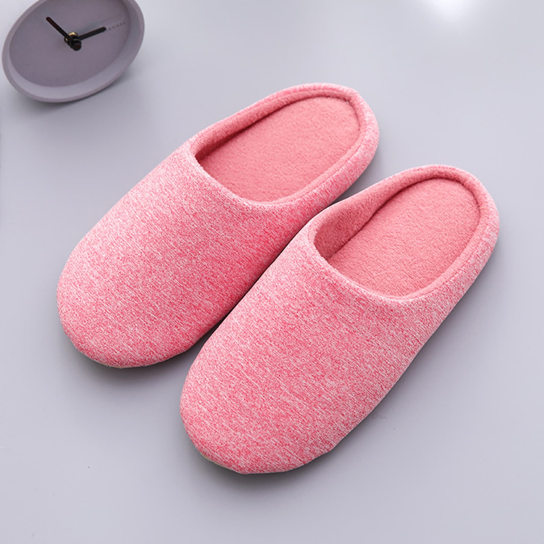 Cotton slippers with memory foam and soft sole thumbnail 6