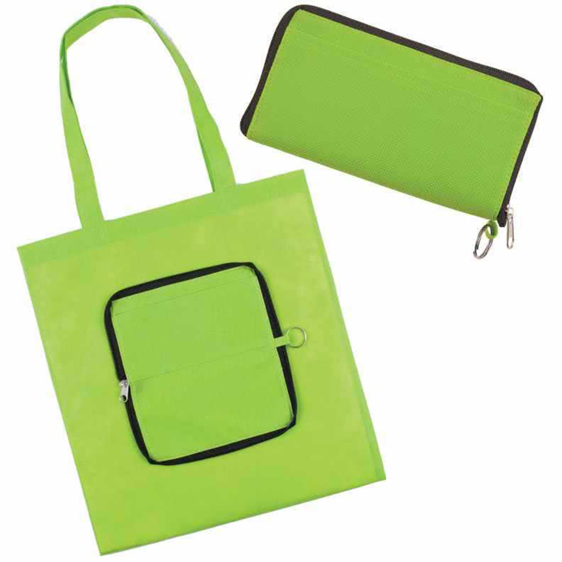 Custom Zip-Up Folding Tote Bags thumbnail 6