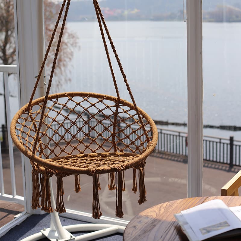 Hand-Knitted Tassel Swing, Hanging Basket, Hanging Chair thumbnail 5