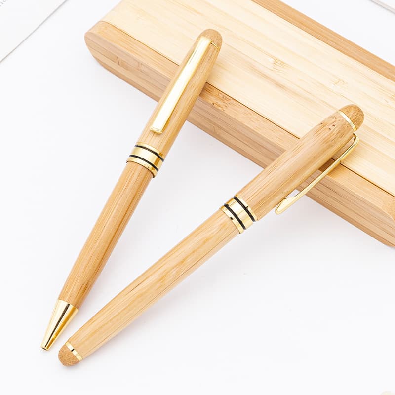 Creative Bamboo Gel Ink Pen Set thumbnail 2