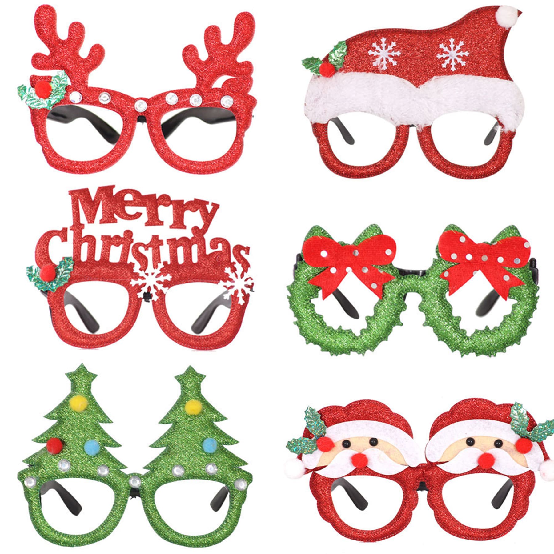 Christmas Decorated Plastic Glasses thumbnail 4