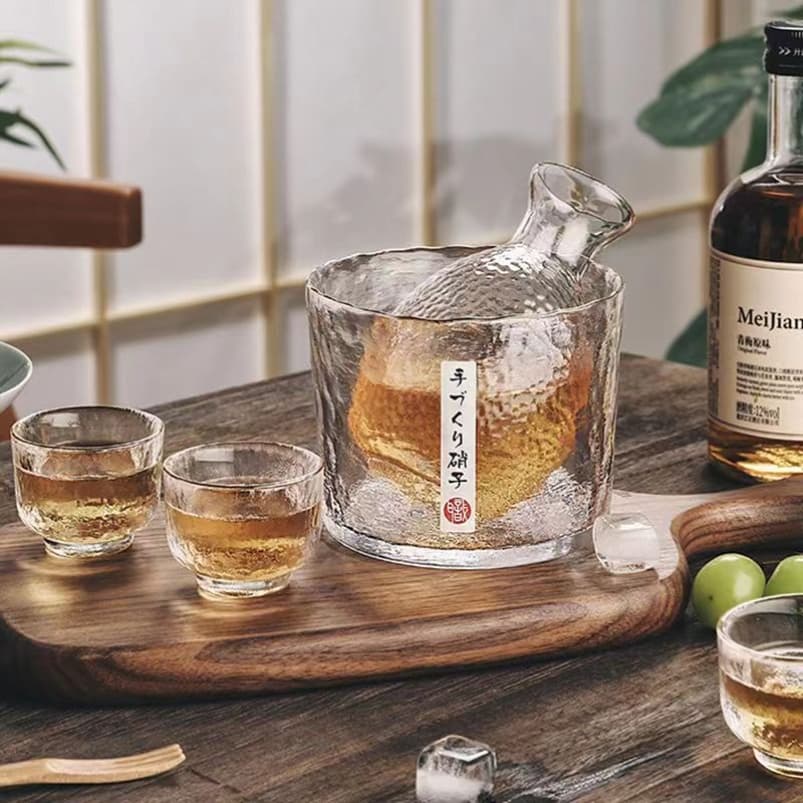 Crystal Glass Wine Warmer Set thumbnail 6