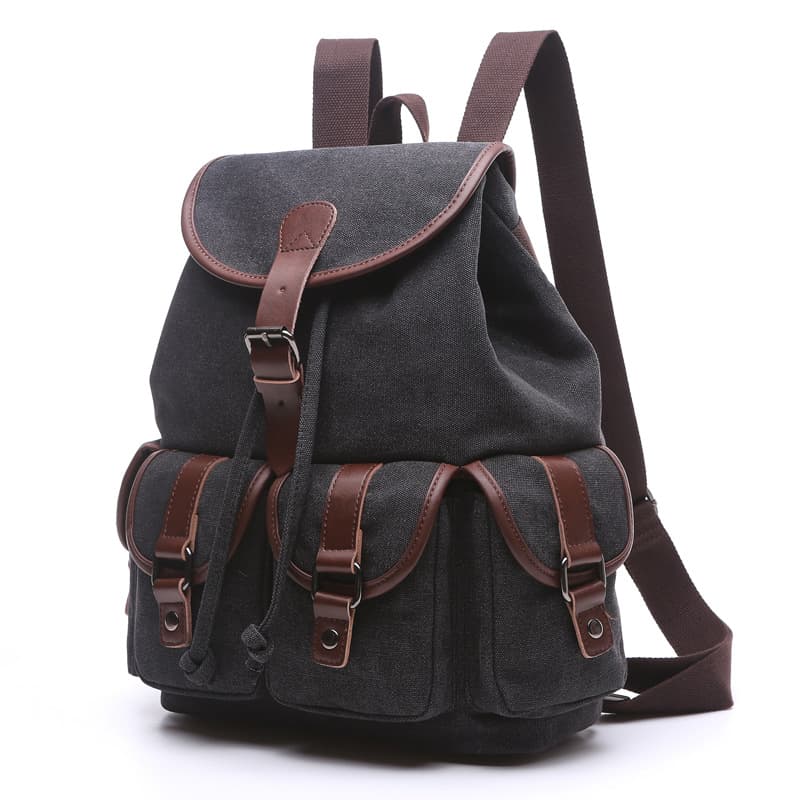 Women’s Backpack Solid Color Multi-Pocket Outdoor Travel Bag thumbnail 4