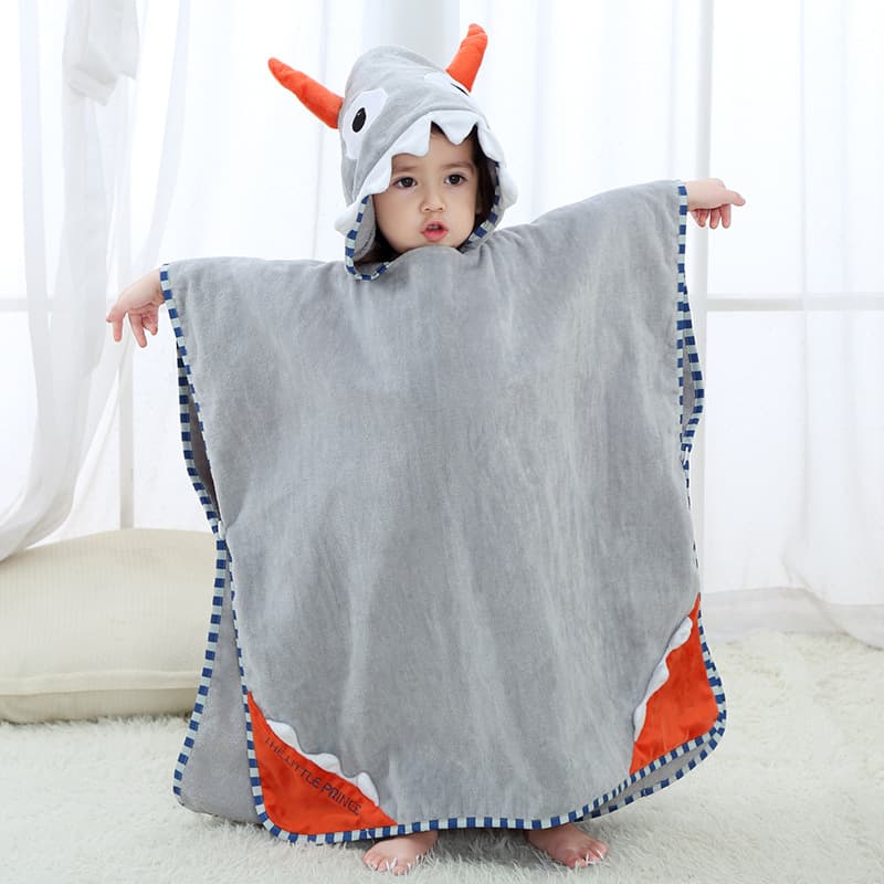 Kids Bath Pool Beach Towel Robe With Hood thumbnail 2