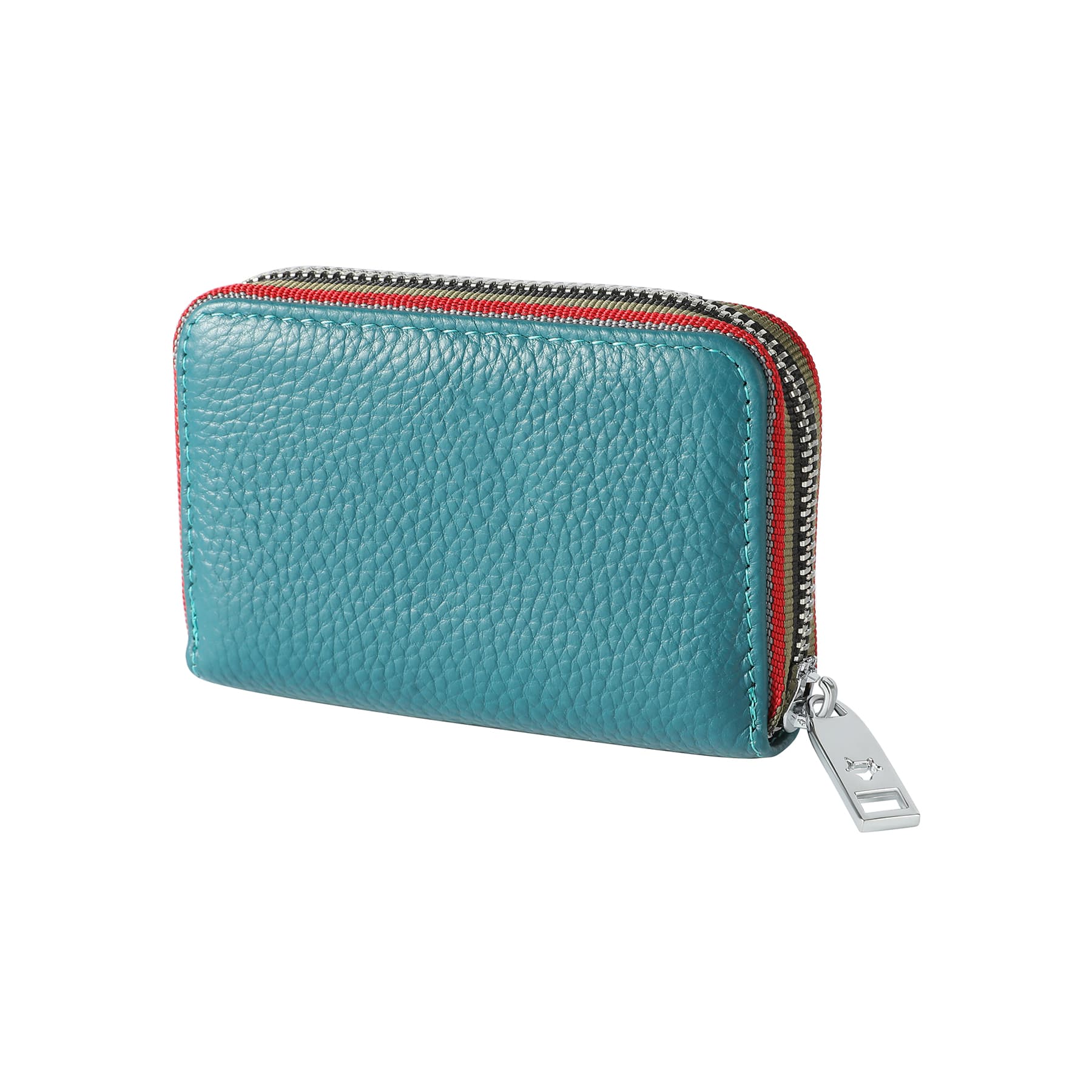 Leather Credit Card Wallet with Zipper thumbnail 6