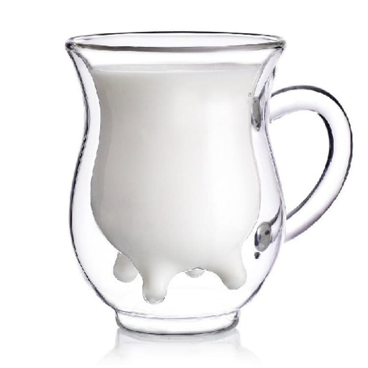 8.5 oz Unique Shape Design Glasses Milk Cups thumbnail 4