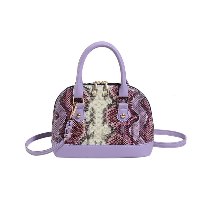 PU Contrasting snakeskin one-shoulder cross-body bag thumbnail 4