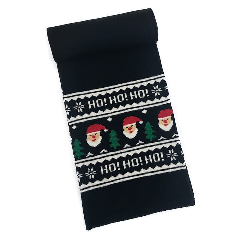Xmas Christmas Beanie Hat Knit Cap Scarf Set