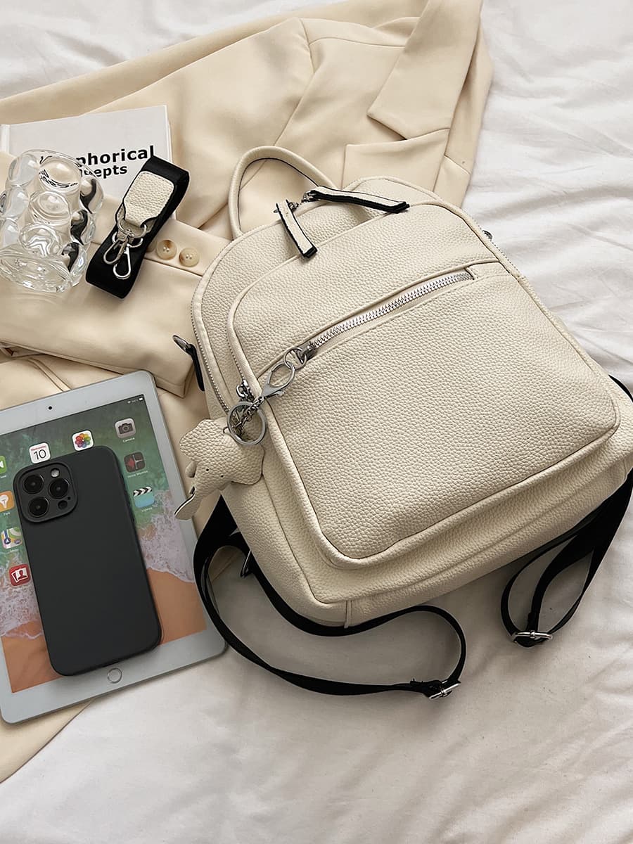 PU leather Large-capacity casual compact backpack thumbnail 8