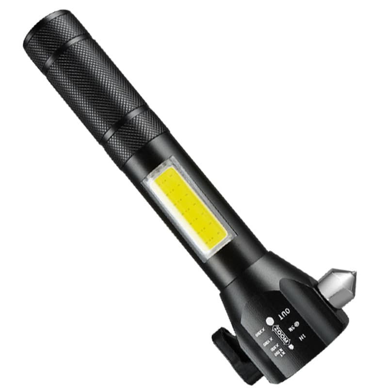 Portable COB Travel Emergency Flashlight with Car Safety Ham thumbnail 2