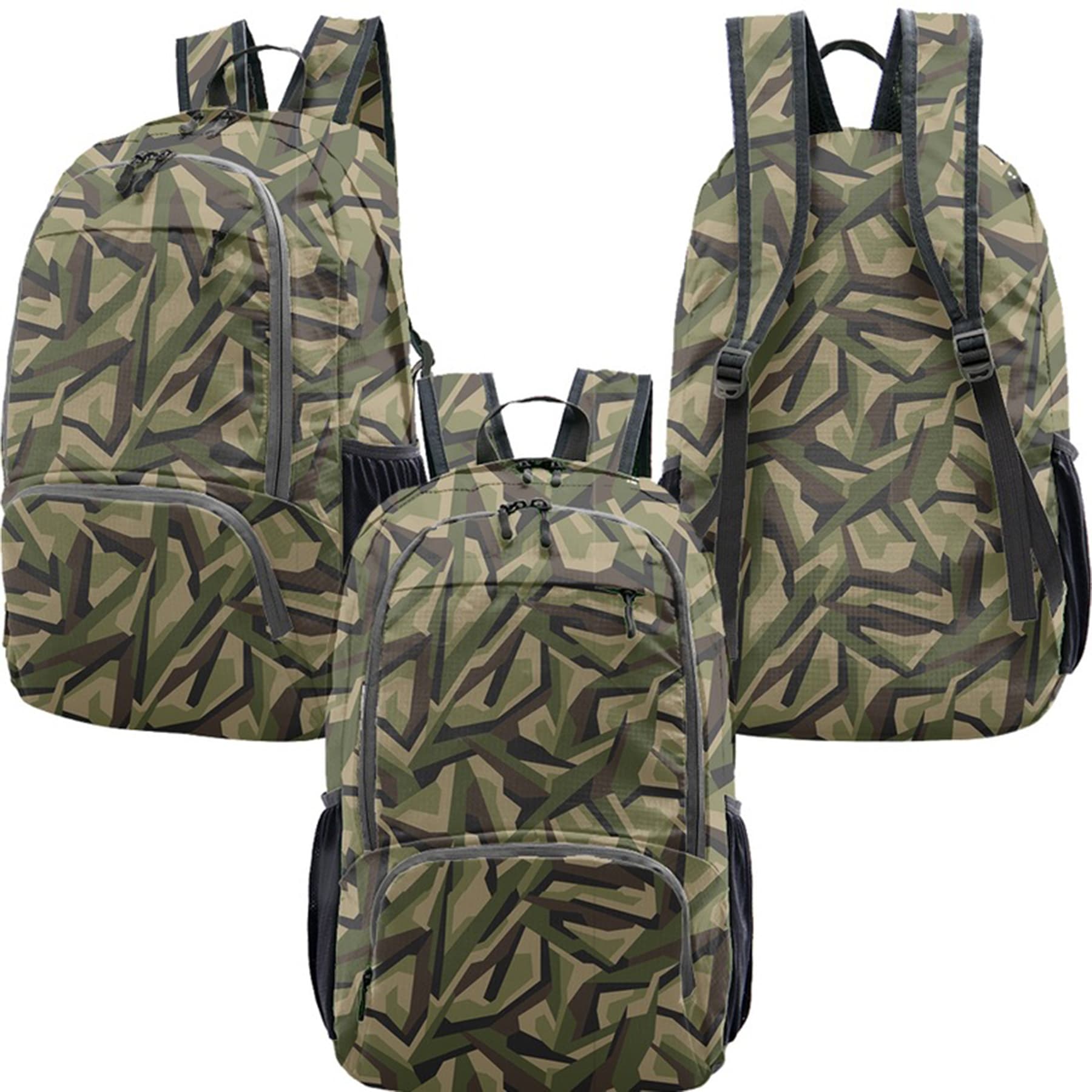 MOQ 50 PCS Full Color Packable Backpack For Travel School thumbnail 2