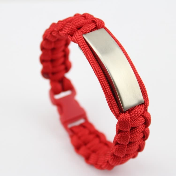 Paracord Bracelet with Metal Plate thumbnail 5