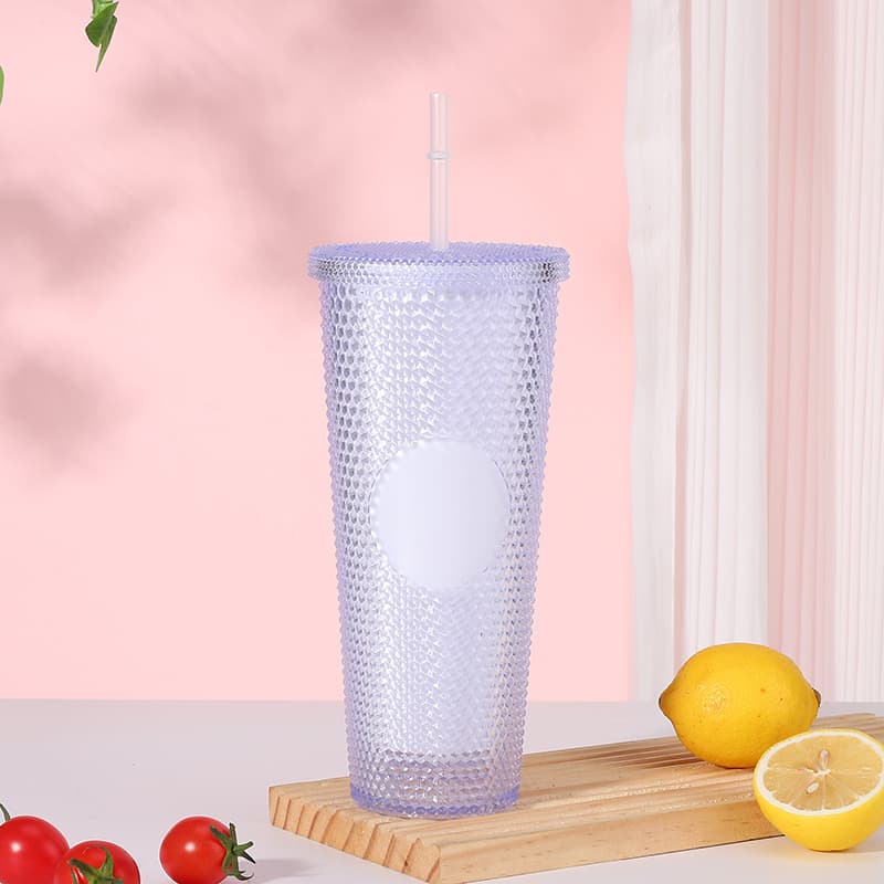 24oz Barbie Pink Plastic Durian Straw Cup thumbnail 6