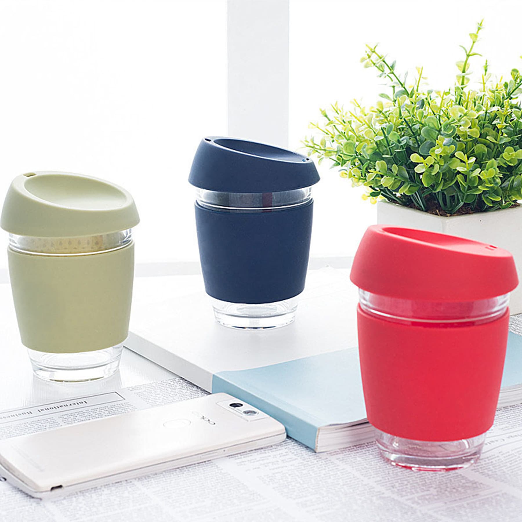 12OZ Glass coffee mug thumbnail 2