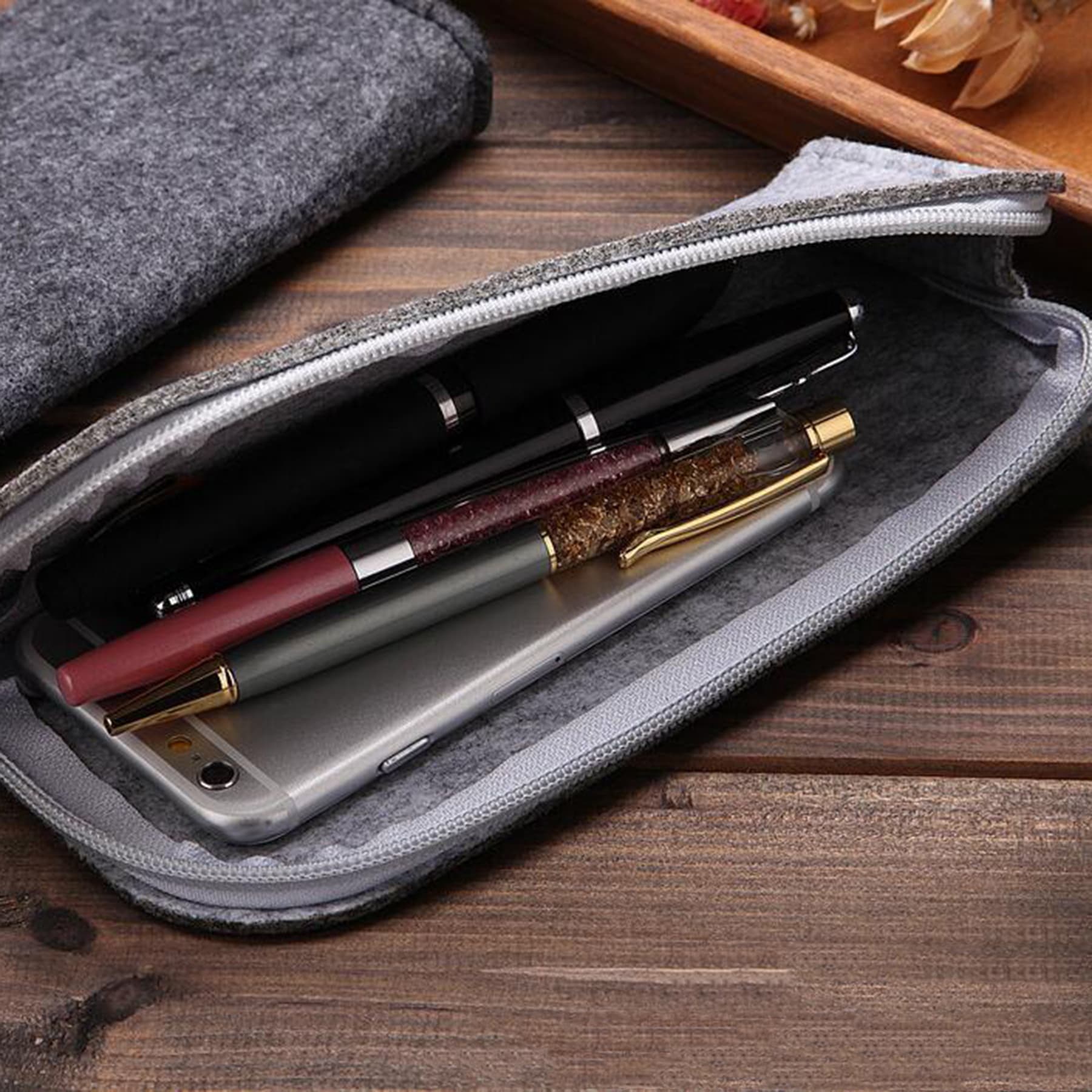 Portable Felt Pencil Bag thumbnail 5