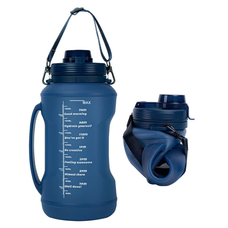 Collapsible Water Bottles with straw thumbnail 3