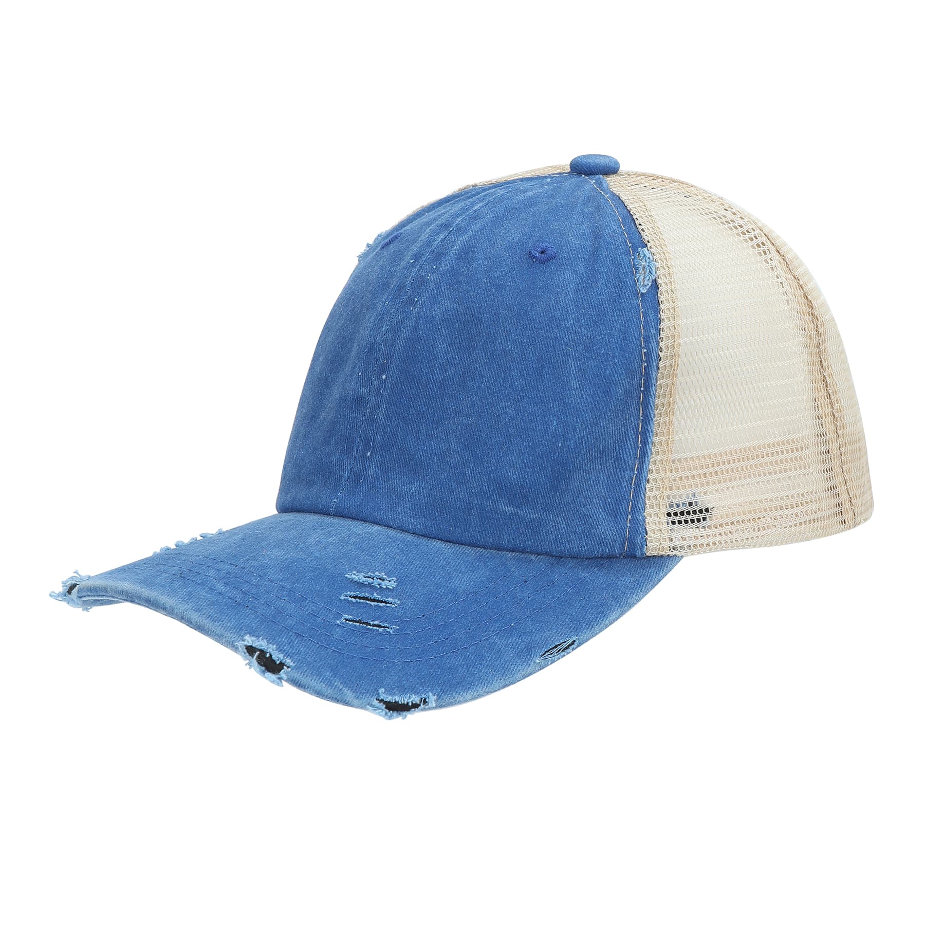 Washed Cotton Ponytail Baseball Cap thumbnail 2