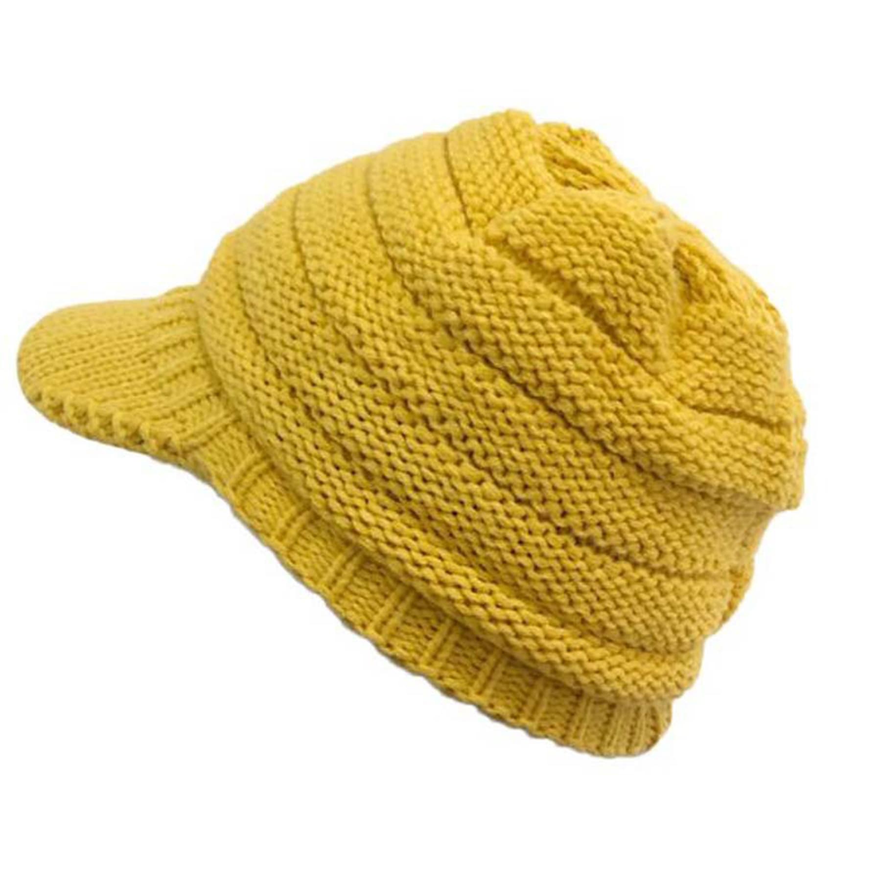 Knitted Baseball Cap With Pony Tail Hole thumbnail 7