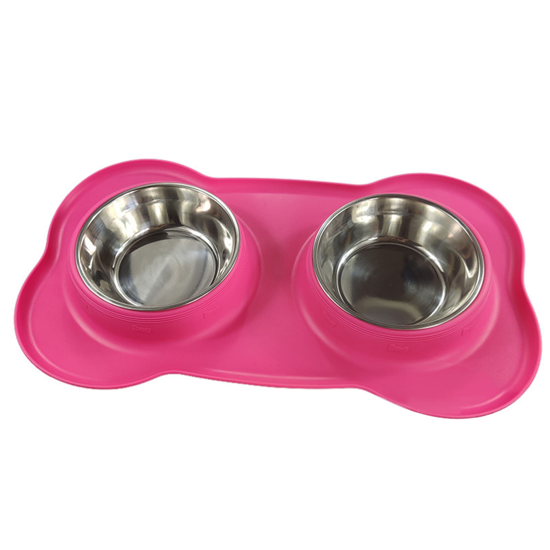 Silicone Pet Mat With Stainless Steel Bowls thumbnail 6