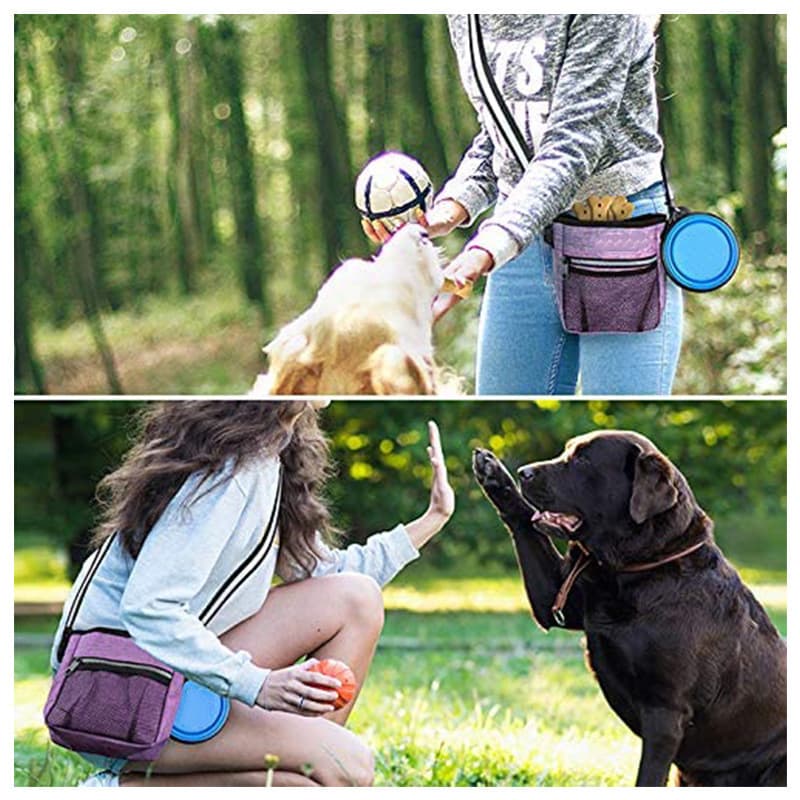 Dog Treat Training Pouch Built-in Poop Bag