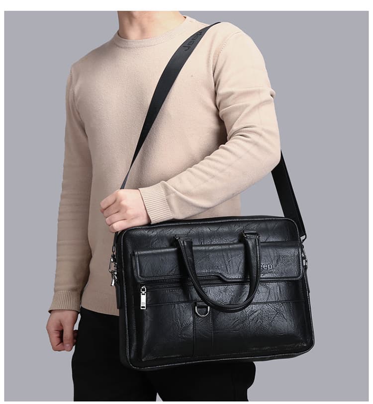 Waterproof Retro Business Travel Men's Handheld Briefcase thumbnail 2