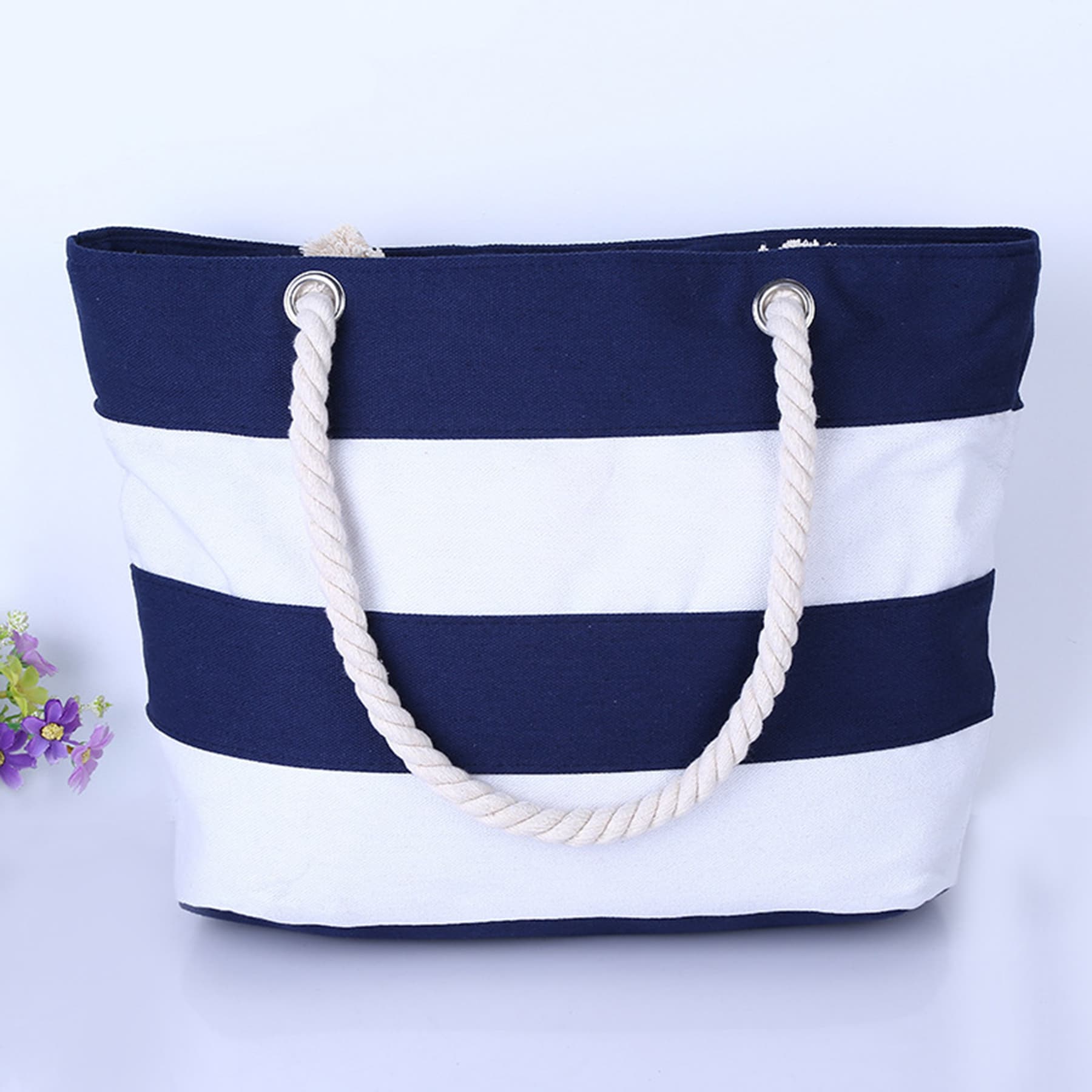 Striped Canvas Tote Bags thumbnail 2