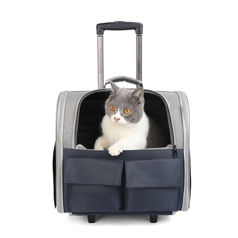 Pet Rolling Carrier with Wheels thumbnail 3