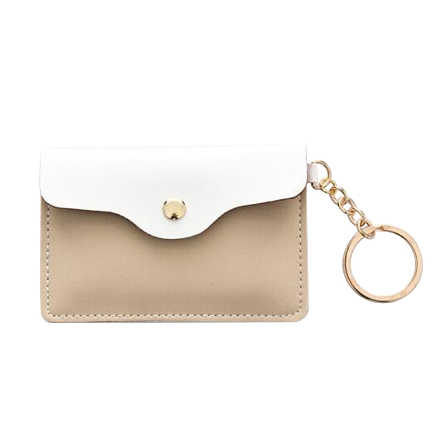 Leather Mini Coin Purse W/Press Button And Key Ring thumbnail 2