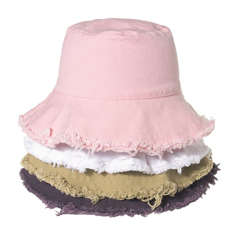 Wide Brim Cotton Sun Bucket Hat thumbnail 5
