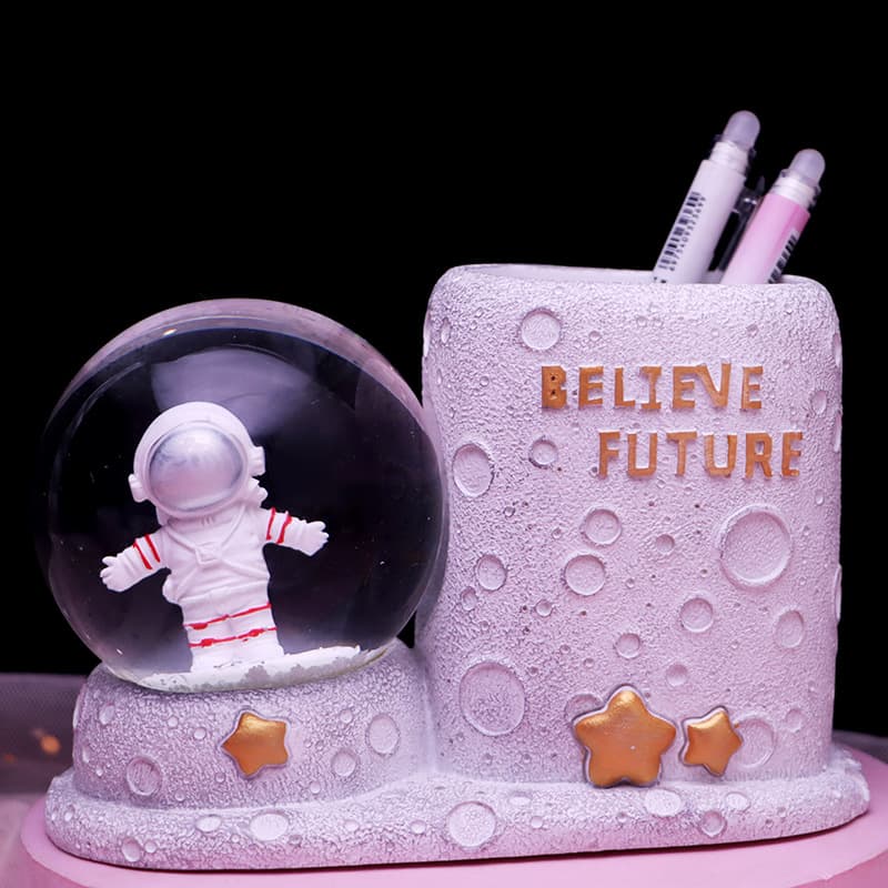 Cartoon Sparkling Snow Crystal Ball Pen Holder thumbnail 3