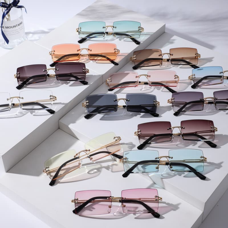 Fashion Frameless Square Glasses thumbnail 6