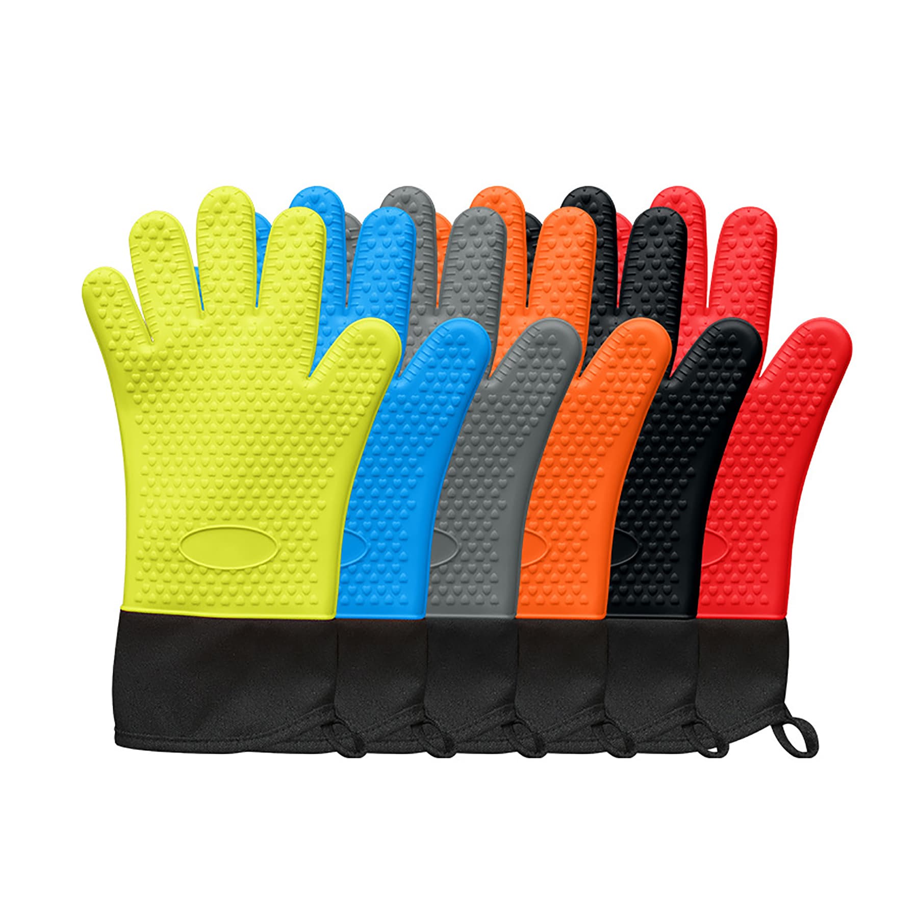 Heat Resistant Nonslip Silicone Oven Mitts thumbnail 3