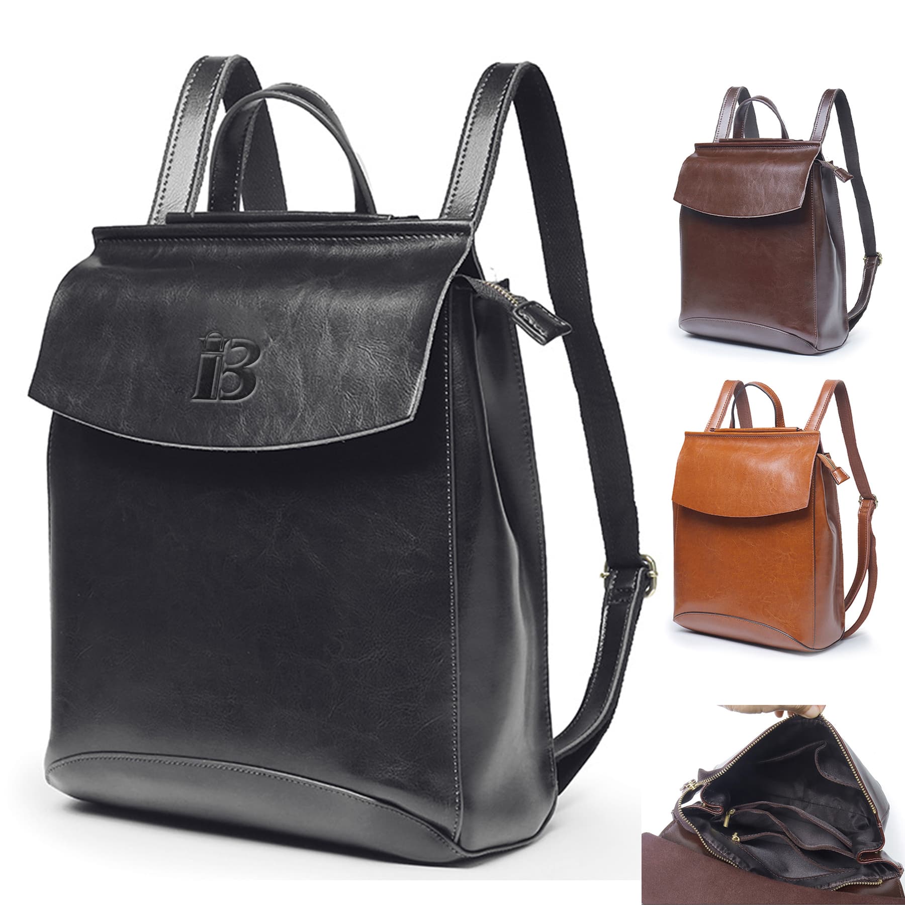 Genuine leather women’s bag backpack thumbnail 5
