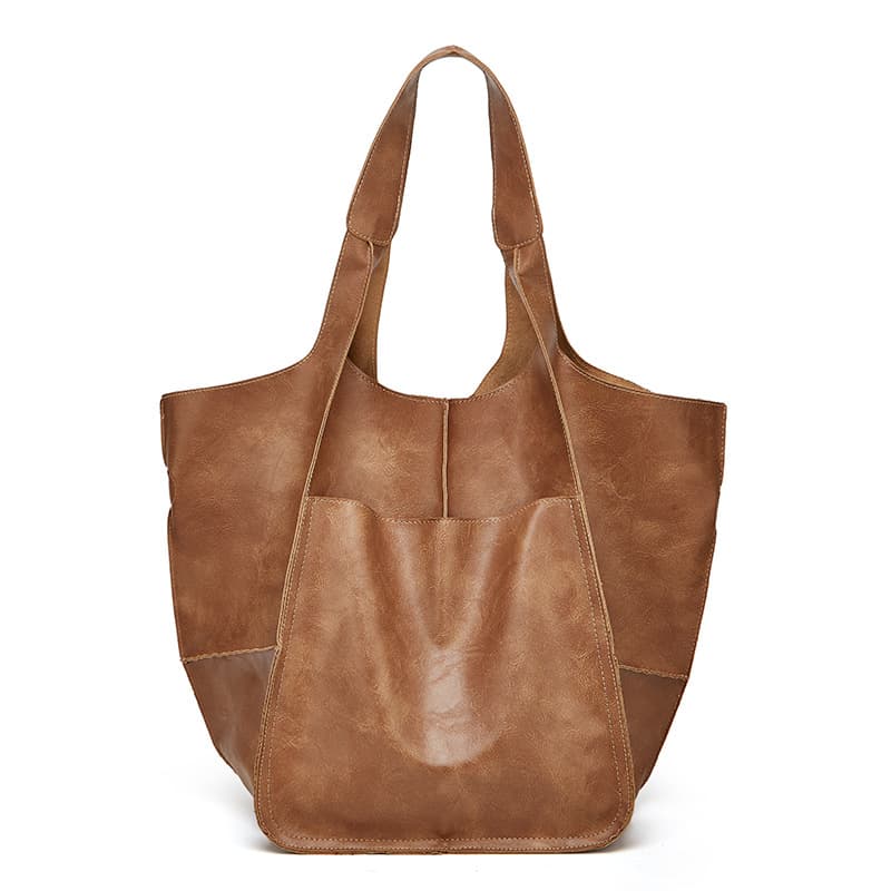 Large PU Leather Satchel Tote Shoulder Bags thumbnail 5