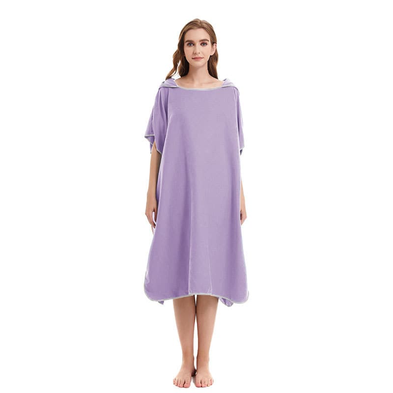 Microfiber Bath Robe Poncho with Hood thumbnail 5