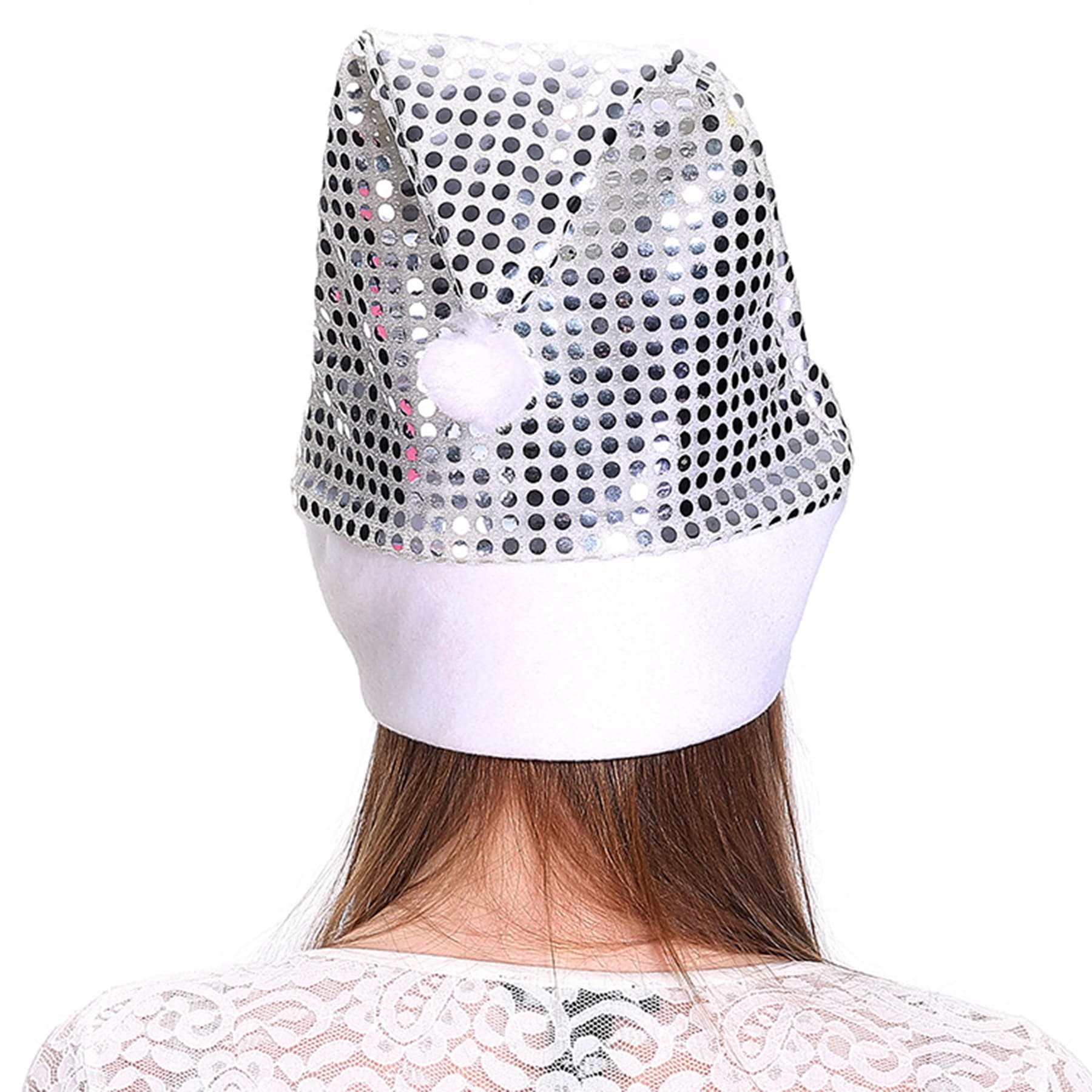 Sequin Santa Hat Xmas thumbnail 2
