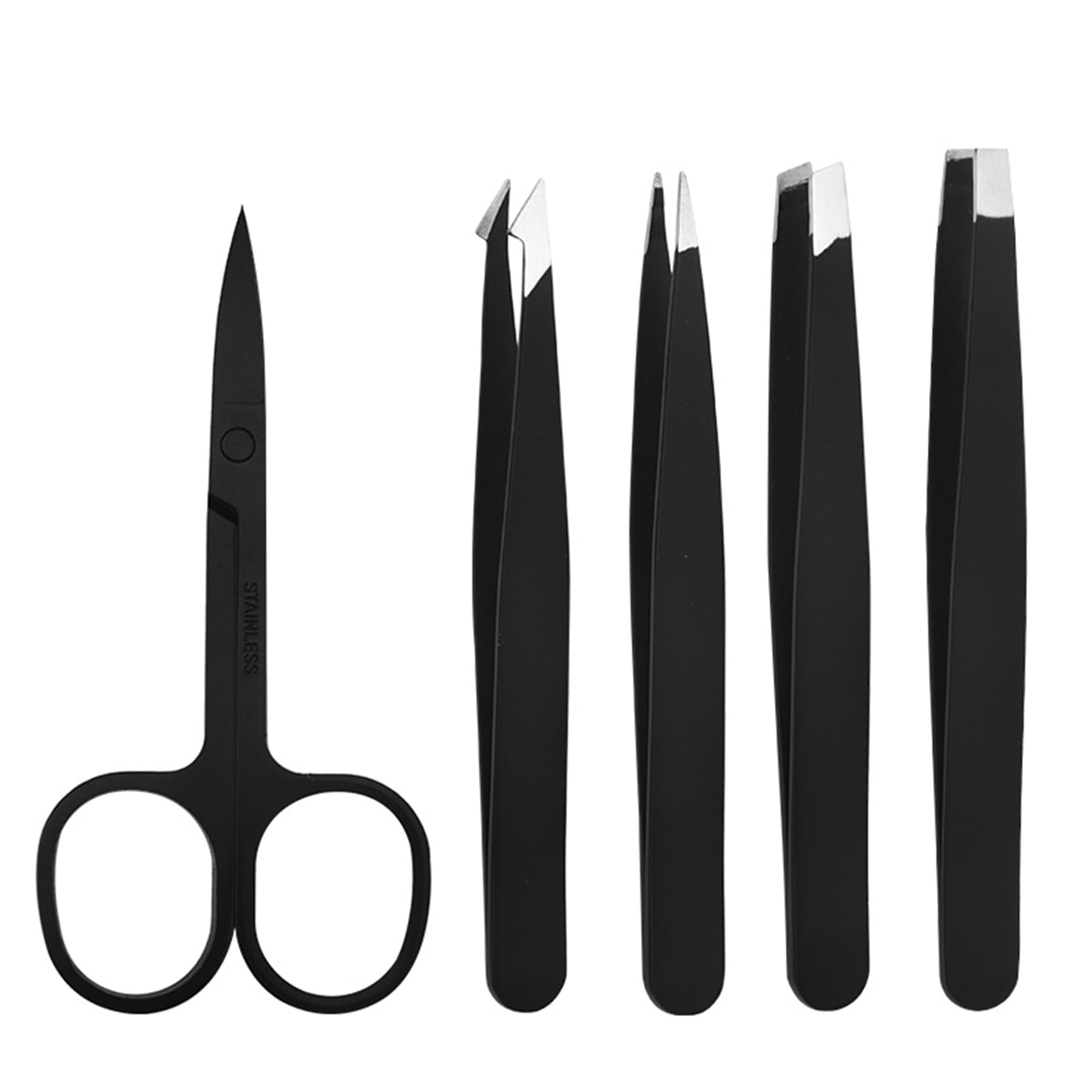 Stainless Steel Eyebrow Tweezers Set thumbnail 5