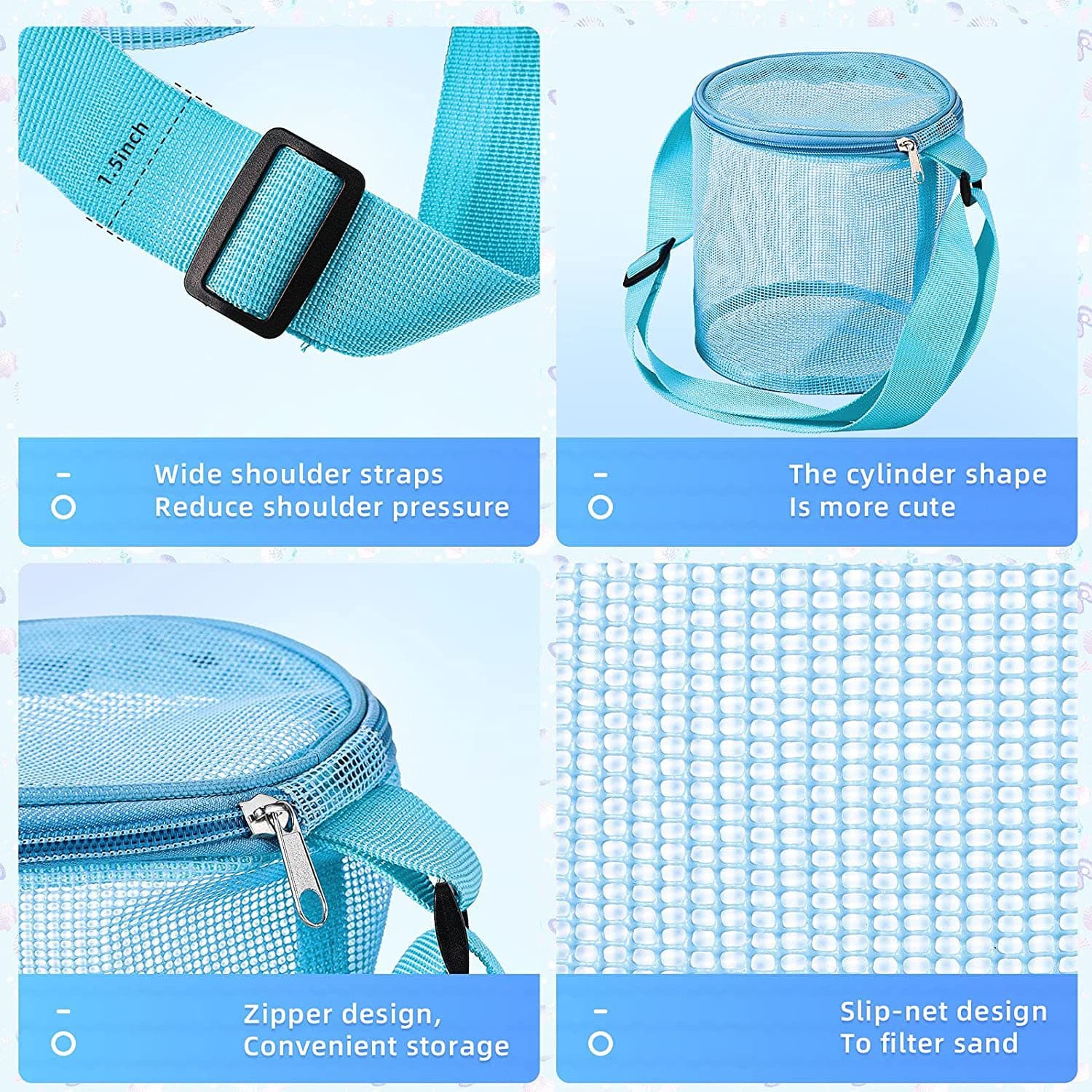 Seashell Mesh Tote Kids Sandboxes thumbnail 5