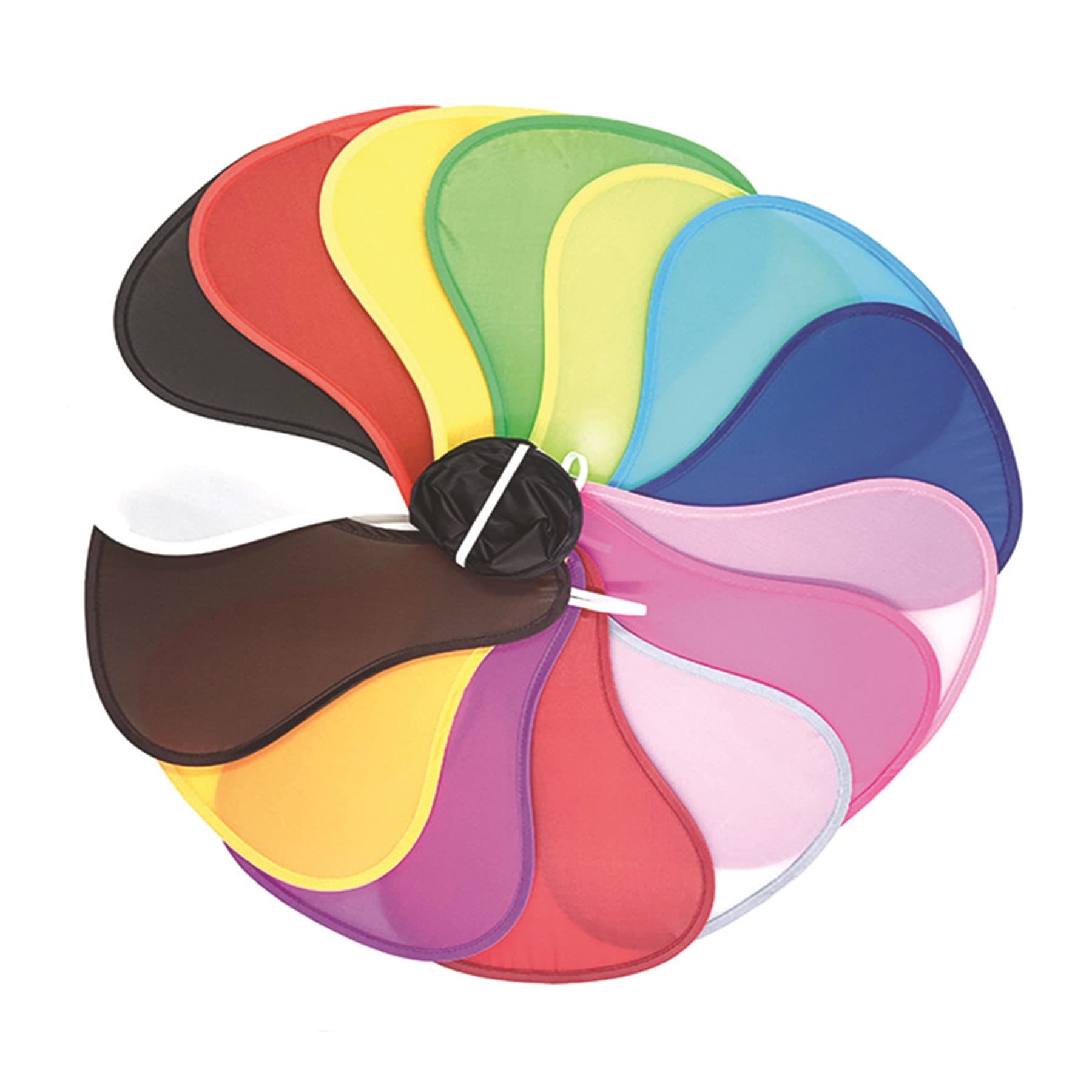 Foldable Nylon Hand Fan W/ Pouch thumbnail 4