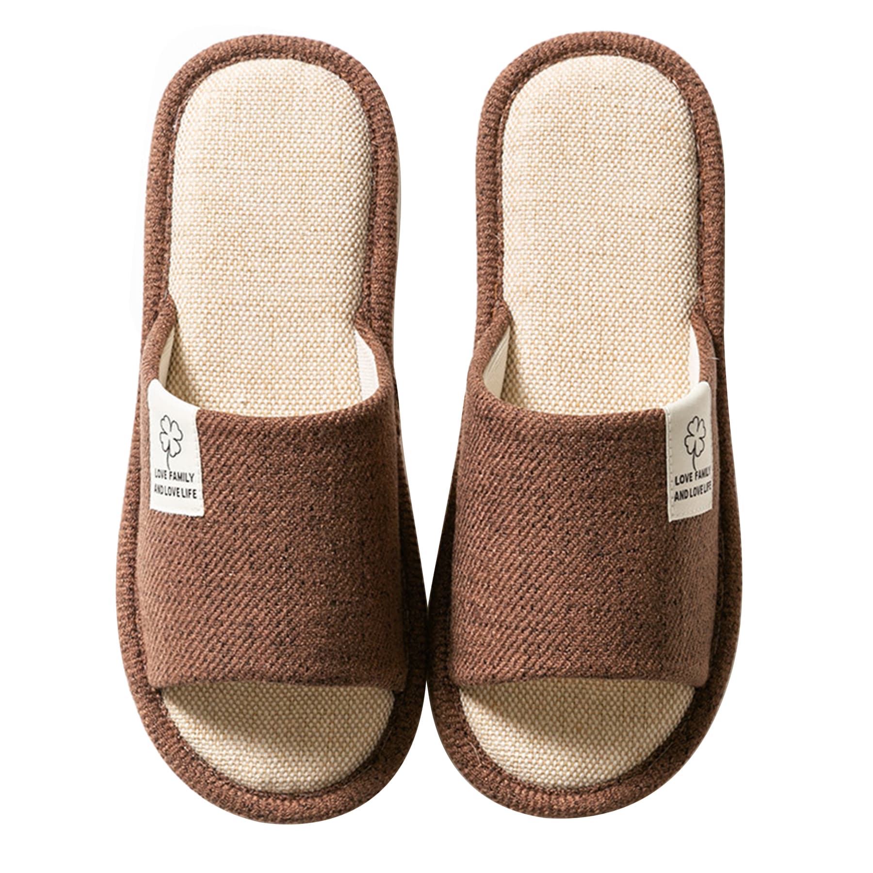 Four Season Linen Slippers With Thick Soles