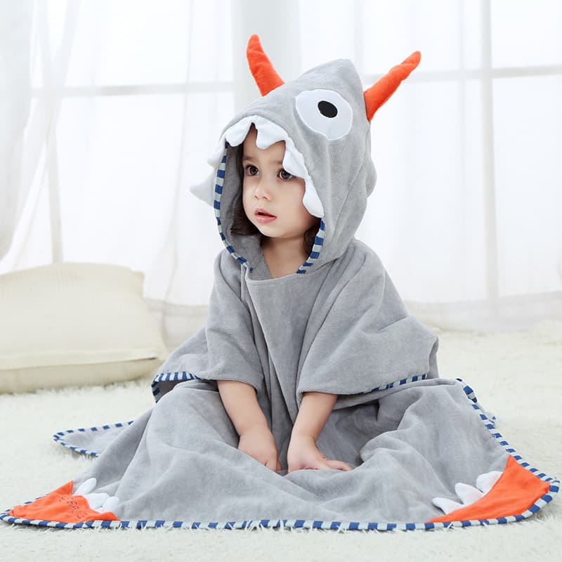 Kids Bath Pool Beach Towel Robe With Hood thumbnail 6