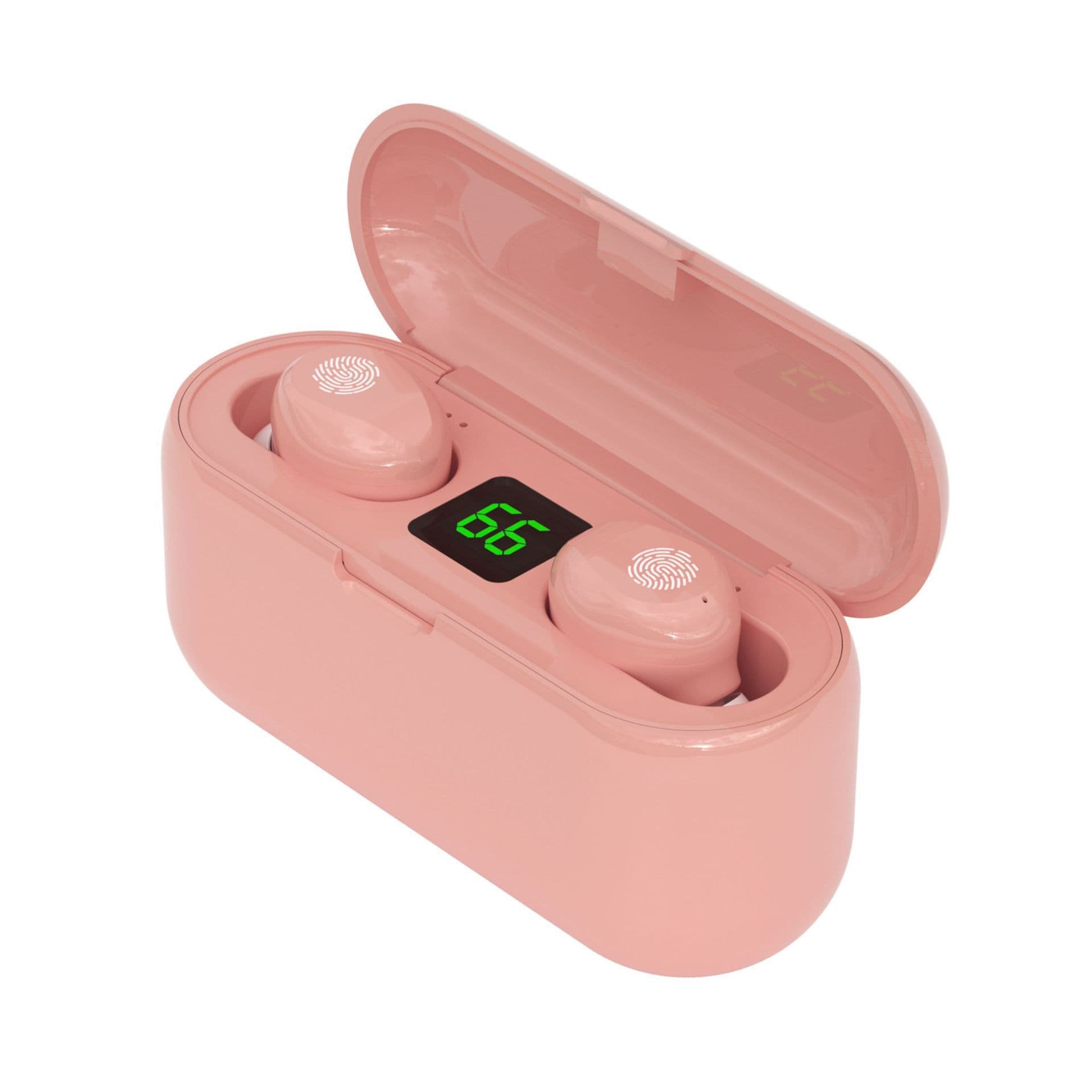 Wireless Earphones Powerbank Power LCD Display