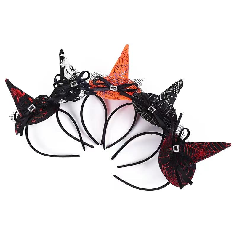 Halloween Witch Feather Hat Headband thumbnail 2