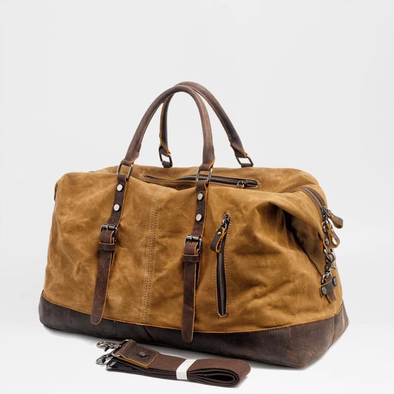 Canvas Waxed Vintage Wear resistant Storage Duffel Bag thumbnail 4