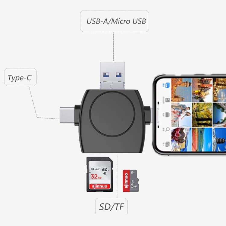 4 in 1 TF/SD Card Reader thumbnail 2