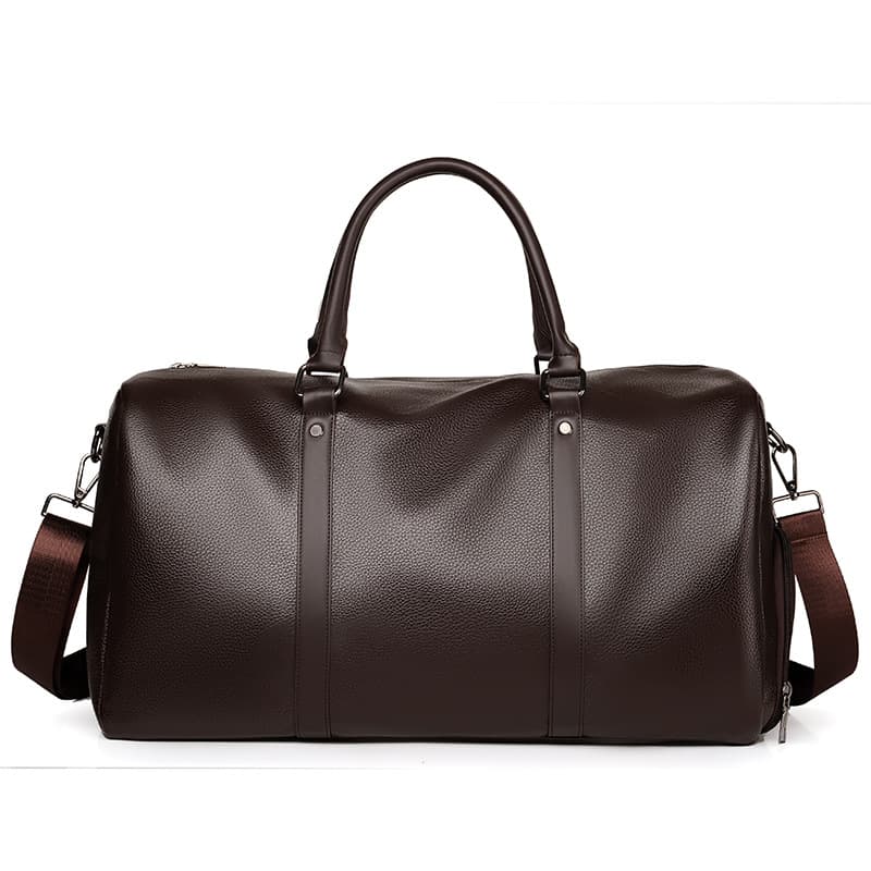 Genuine Leather Sport Gym Duffle Travel Bag thumbnail 4