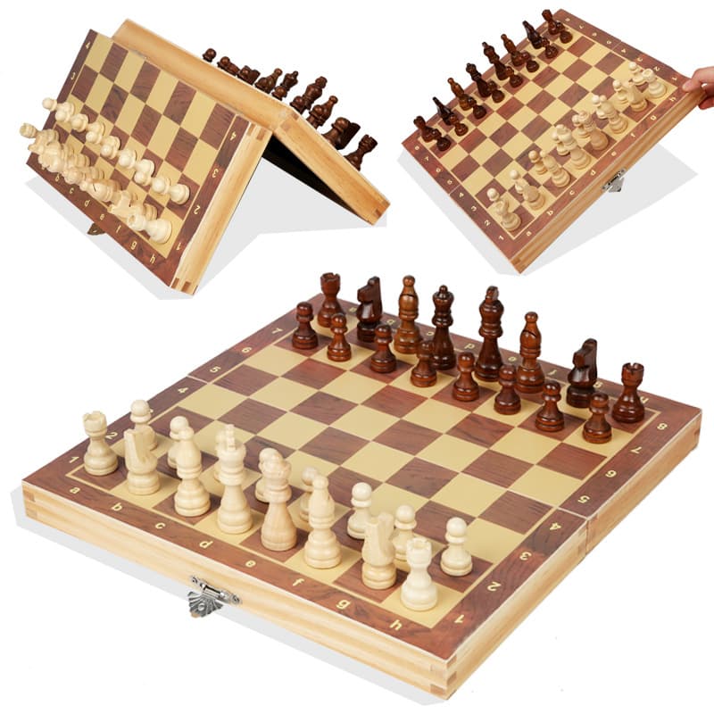 Magnetic Wooden Chess thumbnail 4